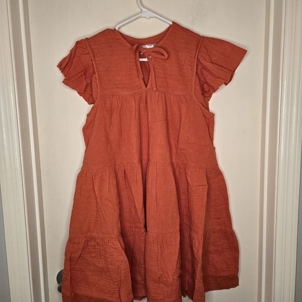 NWT Band Of The Free Tangerine Gauze Baby Doll Dress Small